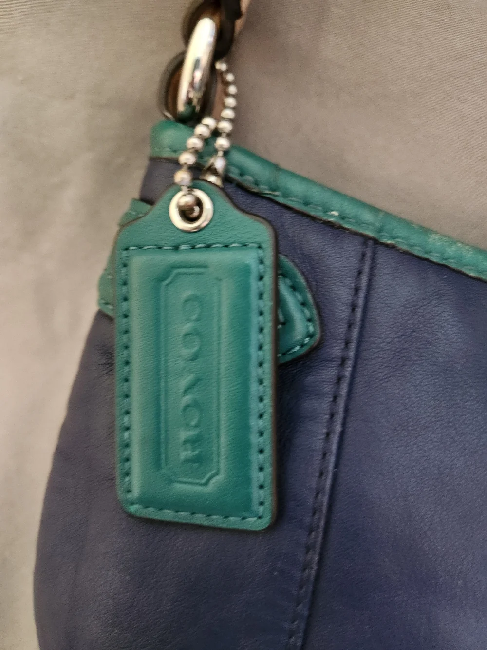 Coach Daisy Spectator Blue Teal Leather Crossbody Bag F23951